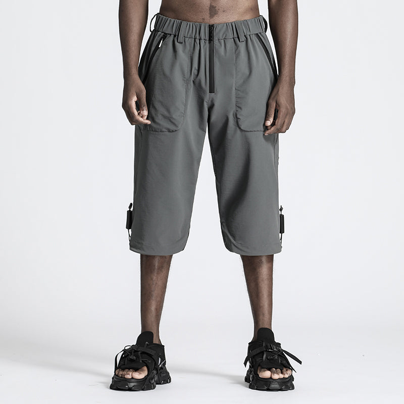 Minimalist Warrior Shorts With Elastic Waistband For men