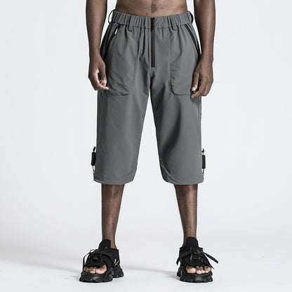 Minimalist Warrior Shorts With Elastic Waistband For men