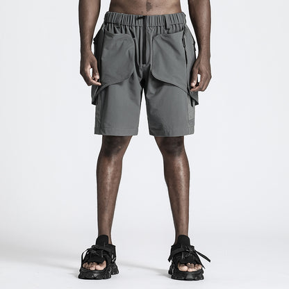 Utilitarian Warrior Shorts With Multi-Pocket Design For men