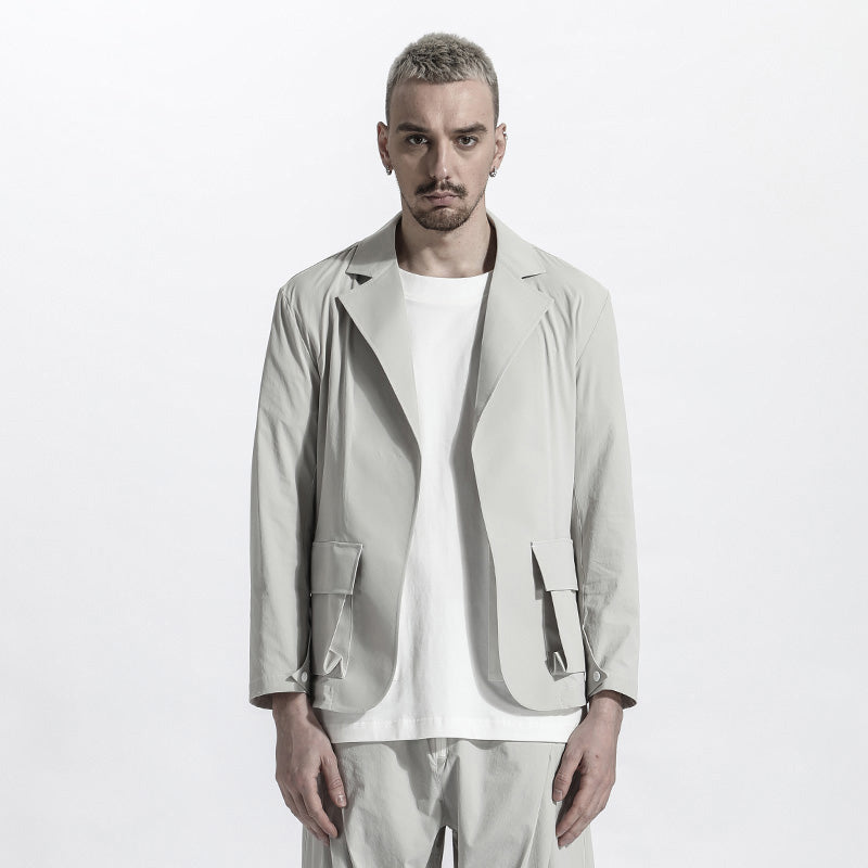 Minimalist Warrior Jacket With Multi-Pocket Design For men