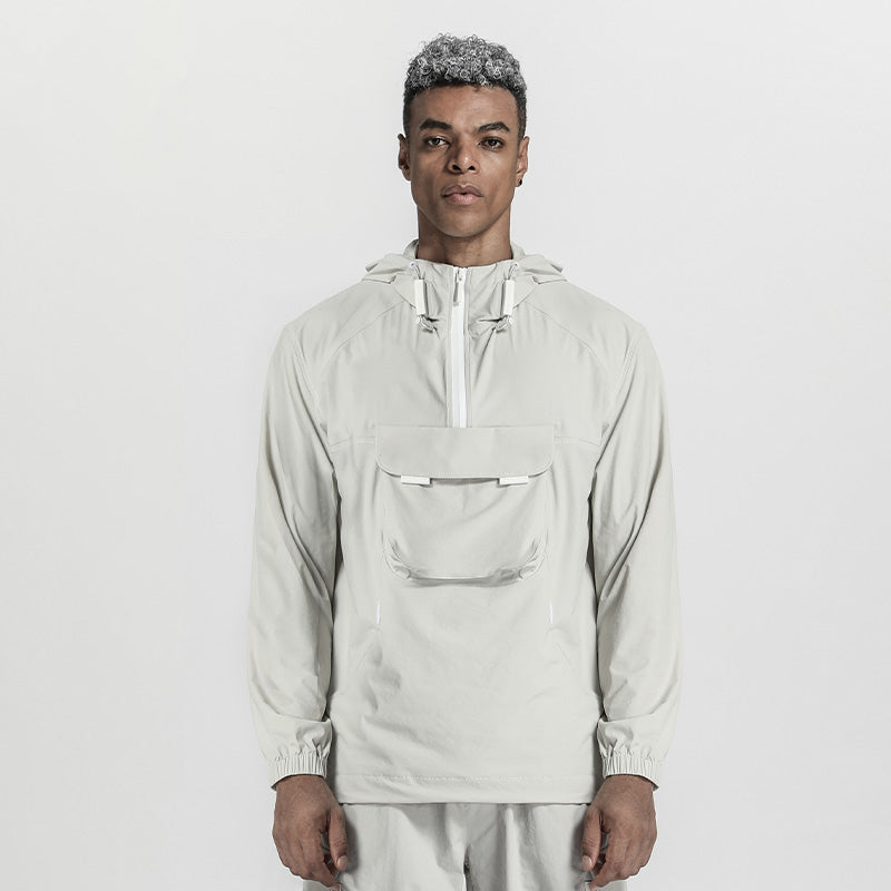 Techwear Style Warrior Jackets With Adjustable Drawstring For men