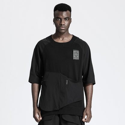Patchwork panel Warrior T-Shirts With Durable Ripstop For men