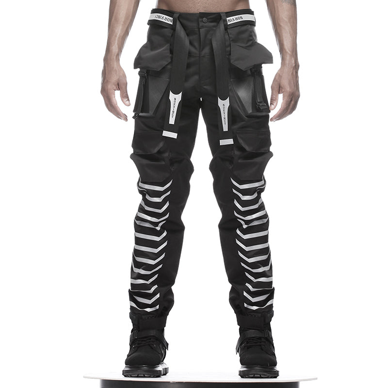 Futuristic Design Warrior Hardshell Pants With Multi-Pocket Design For men