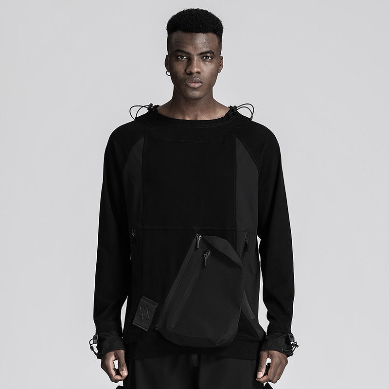 Patchwork panel Warrior T-Shirts With Durable Ripstop For men