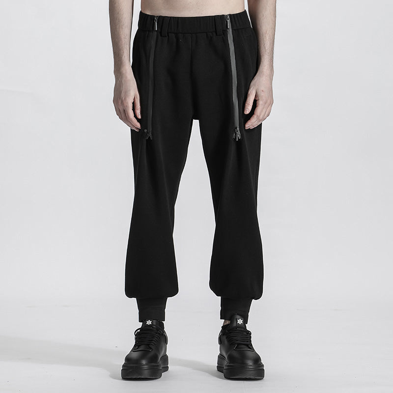 Futuristic Design Warrior Sweatpants With Elastic Waistband For men