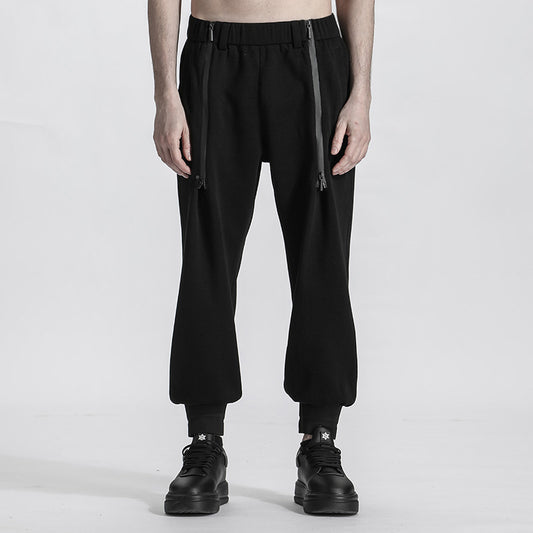 Futuristic Design Warrior Sweatpants With Elastic Waistband For men