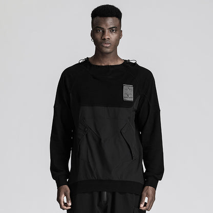 Patchwork panel Warrior T-Shirts With Durable Ripstop For men