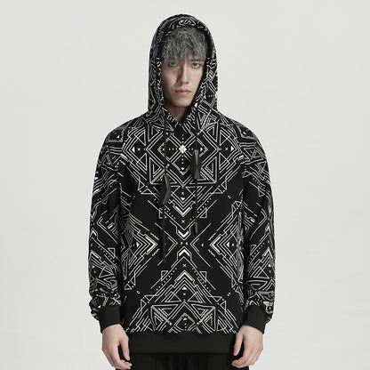 Avant-Garde Warrior Hoodies & Sweatshirts With Adjustable Drawstring For men