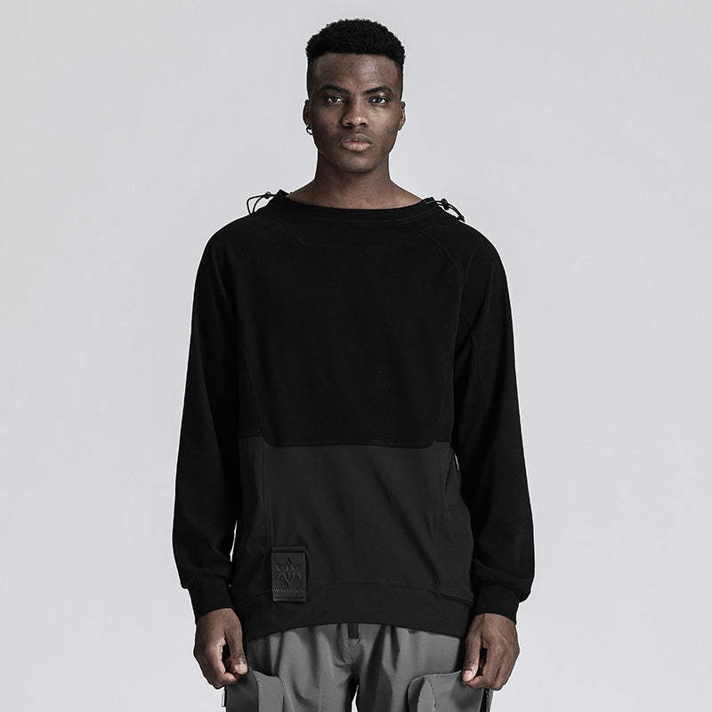 Patchwork panel T-Shirts With Durable Ripstop For men