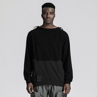 Patchwork panel T-Shirts With Durable Ripstop For men