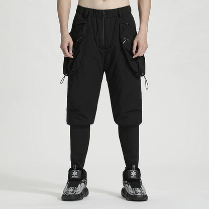 Streetwear Warrior Fleece / Cotton Pants With Elastic Waistband For men