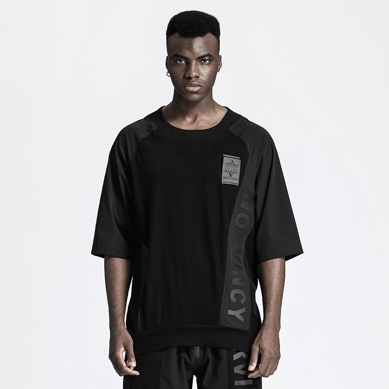 Patchwork panel Warrior T-Shirts With Durable Ripstop For men