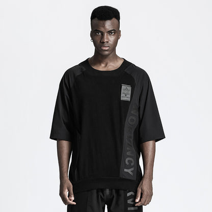 Patchwork panel Warrior T-Shirts With Durable Ripstop For men