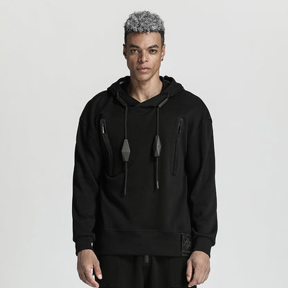Loose/Relaxed Fit Warrior Hoodies & Sweatshirts With Multi-Pocket Design For men