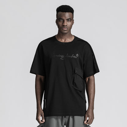 Streetwear Warrior T-Shirts With Multi-Pocket Design For men