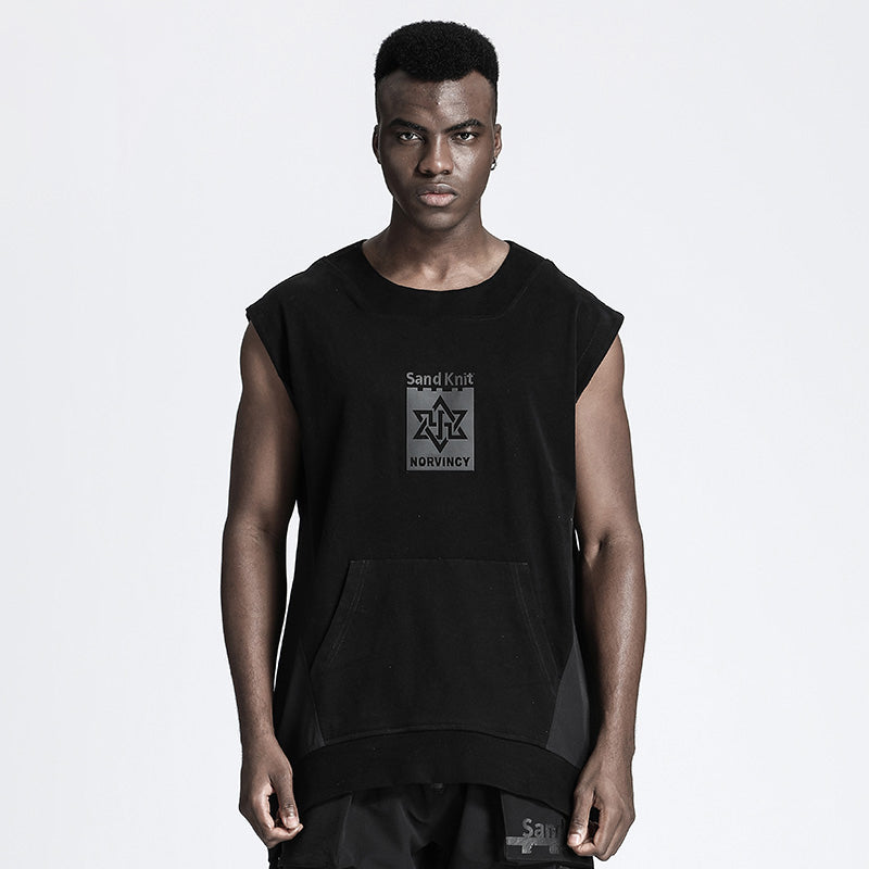 Patchwork panel Warrior Tank Tops (Sleeveless Tops) With Durable Ripstop For men