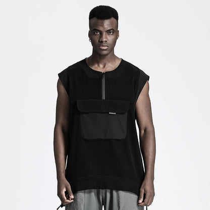 Patchwork panel Warrior Tank Tops (Sleeveless Tops) With Durable Ripstop For men