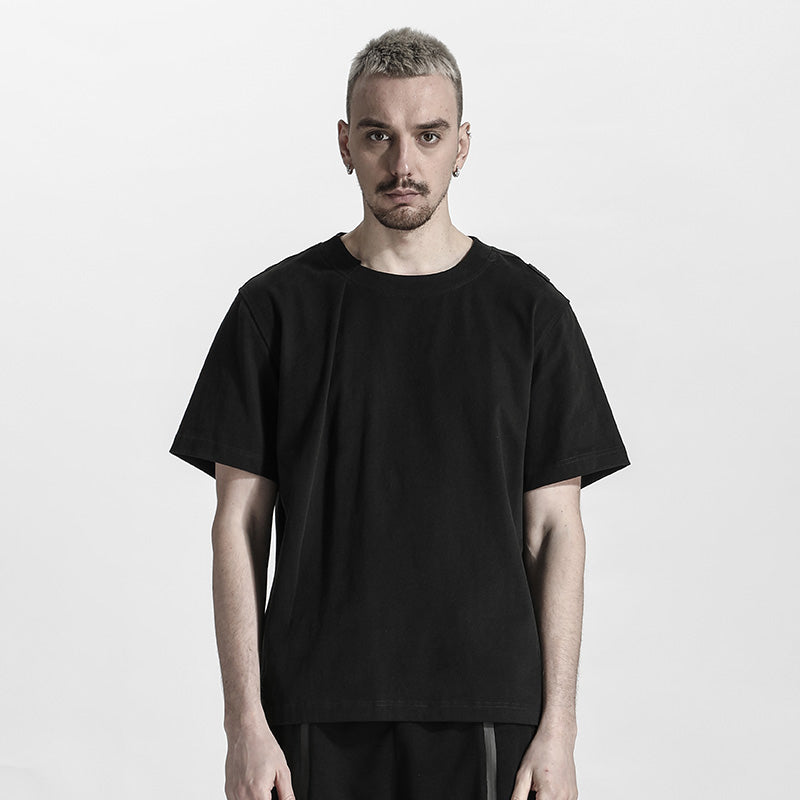 Patchwork panel Warrior T-Shirts With Multi-Pocket Design For men