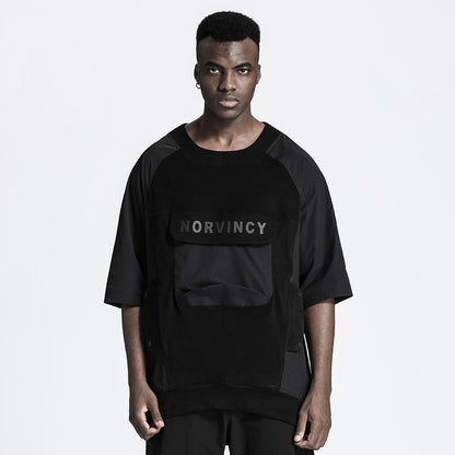 Patchwork panel Warrior T-Shirts With Durable Ripstop For men