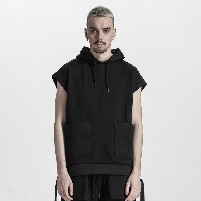 Minimalist Warrior Tank Tops (Sleeveless Tops) With Ribbed Cuffs/Hem For men