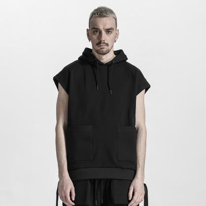 Minimalist Warrior Tank Tops (Sleeveless Tops) With Ribbed Cuffs/Hem For men