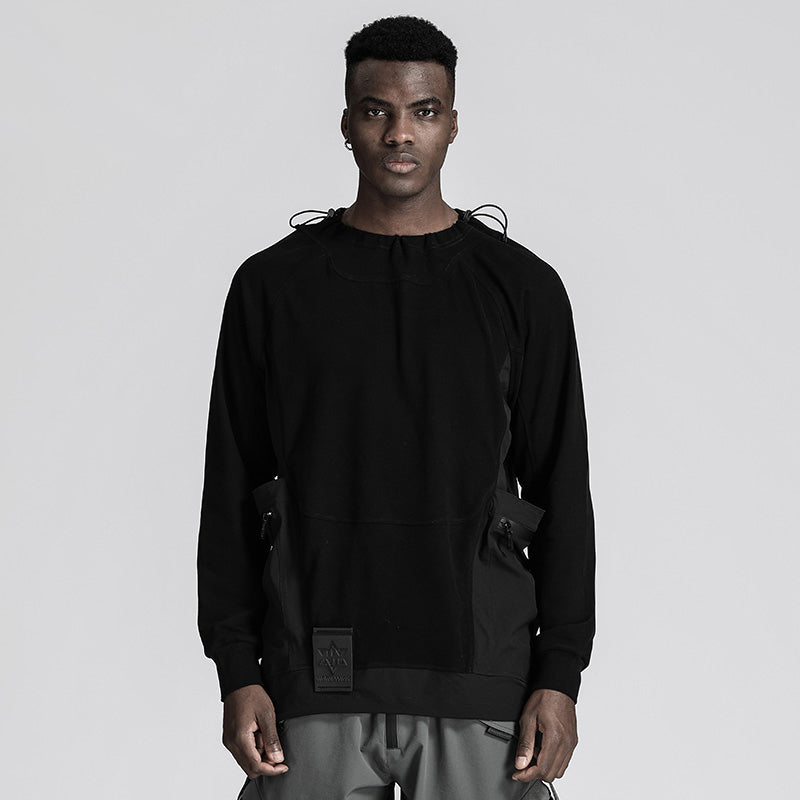 Patchwork panel T-Shirts With Durable Ripstop For men