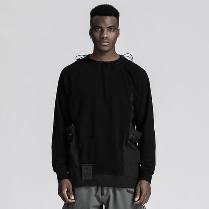 Patchwork panel T-Shirts With Durable Ripstop For men