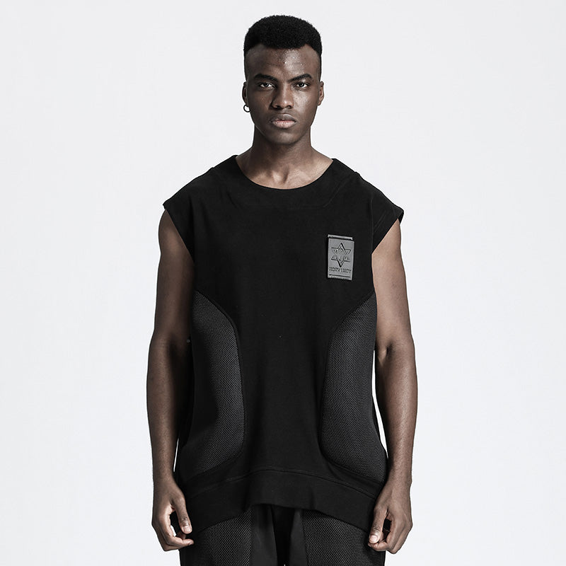 Patchwork panel Warrior Tank Tops (Sleeveless Tops) With Durable Ripstop For men