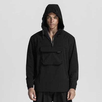 Techwear Style Warrior Jackets With Adjustable Drawstring For men