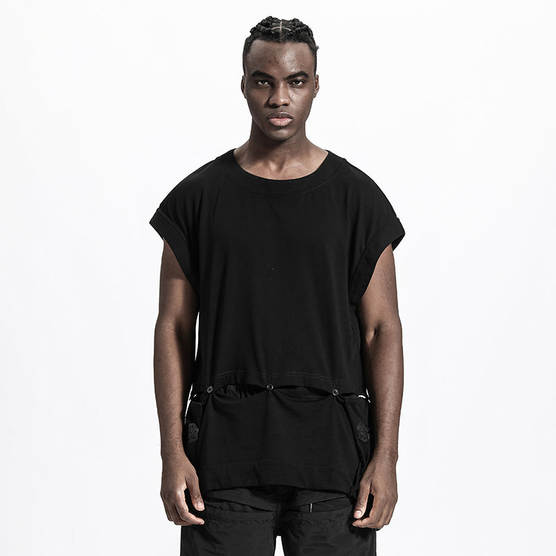 Patchwork panel Warrior Tank Tops (Sleeveless Tops) With Durable Ripstop For men
