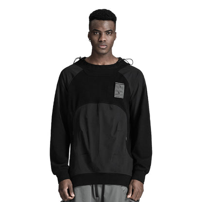 Patchwork panel T-Shirts With Durable Ripstop For men