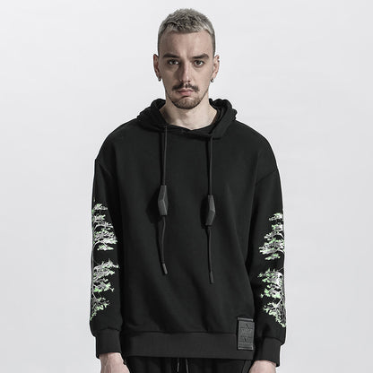 Avant-Garde Warrior Hoodies & Sweatshirts With Ribbed Cuffs/Hem For men