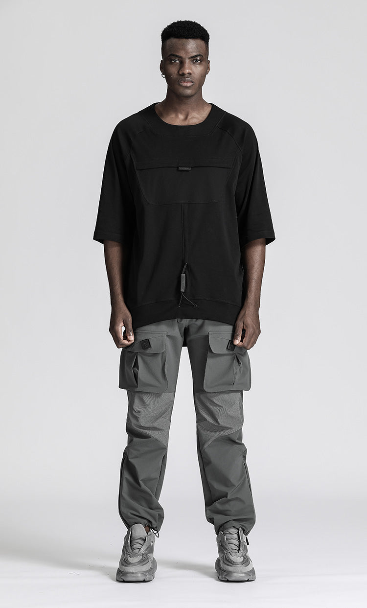 Patchwork panel Warrior T-Shirts With Durable Ripstop For men