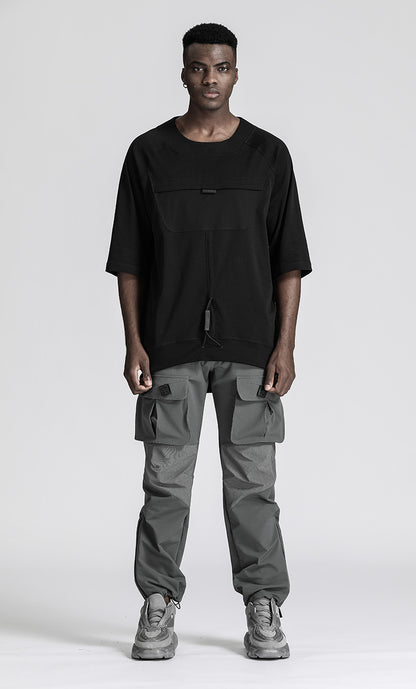 Patchwork panel Warrior T-Shirts With Durable Ripstop For men