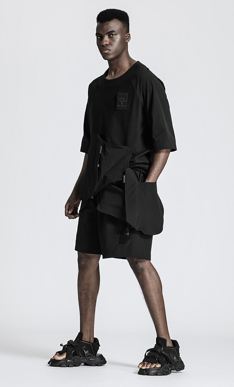 Patchwork panel Warrior T-Shirts With Durable Ripstop For men