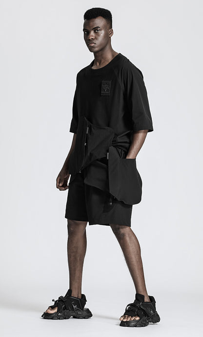 Patchwork panel Warrior T-Shirts With Durable Ripstop For men