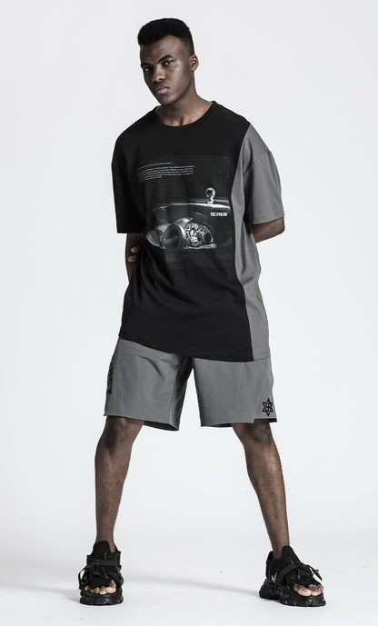 Patchwork panel Warrior Shorts With Water-Resistant For men
