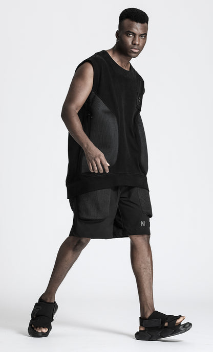 Utilitarian Warrior Shorts With Multi-Pocket Design For men
