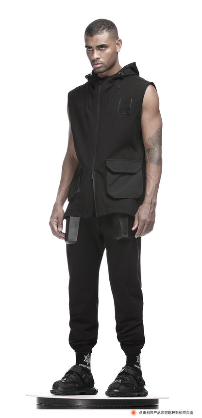 Streetwear Warrior Tank Tops (Sleeveless Tops) With Multi-Pocket Design For men