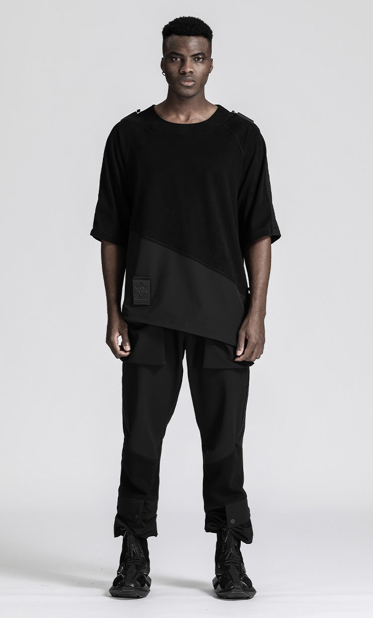 Patchwork panel Warrior T-Shirts With Durable Ripstop For men