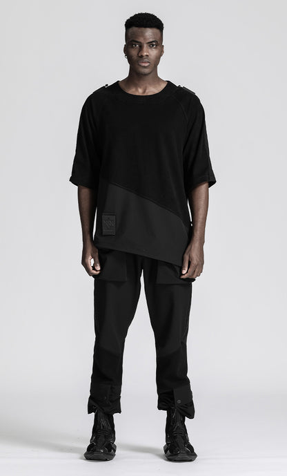 Patchwork panel Warrior T-Shirts With Durable Ripstop For men