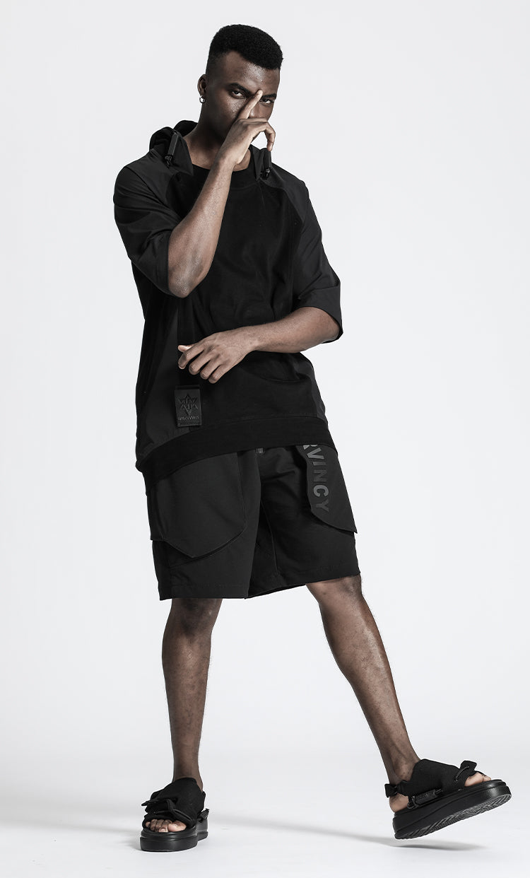 Utilitarian Warrior Shorts With Multi-Pocket Design For men