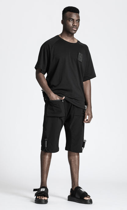Futuristic Design Warrior Shorts With Multi-Pocket Design For men