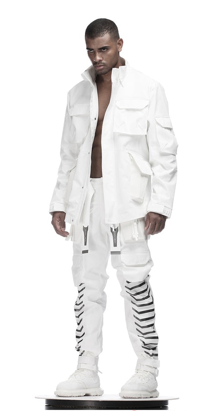 Futuristic Design Warrior Hardshell Pants With Multi-Pocket Design For men
