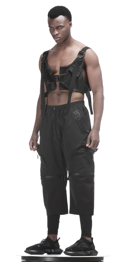Cyberpunk Aesthetic Warrior Vests With Multi-Pocket Design For men