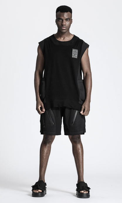 Futuristic Design Warrior Shorts With Multi-Pocket Design For men