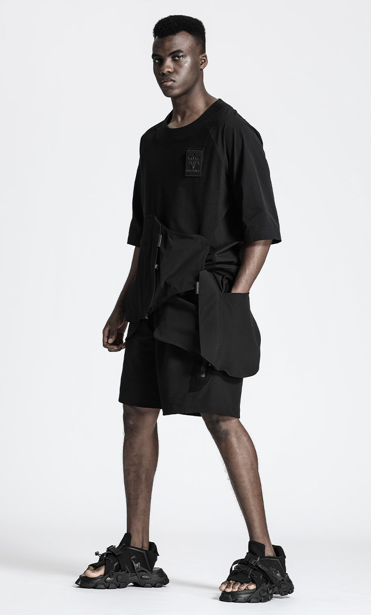 Utilitarian Warrior Shorts With Multi-Pocket Design For men