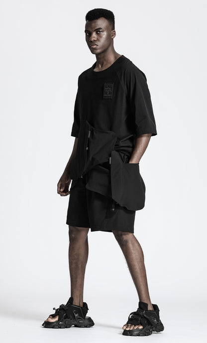 Utilitarian Warrior Shorts With Multi-Pocket Design For men