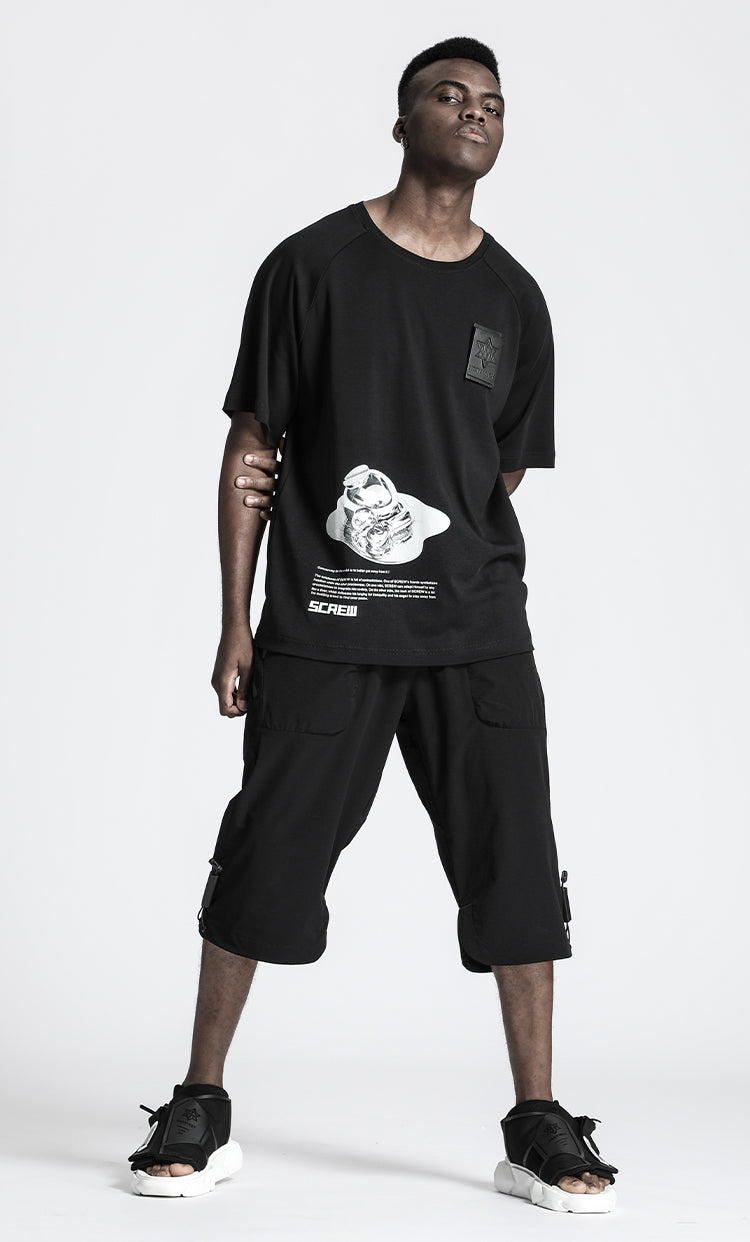 Minimalist Warrior Shorts With Elastic Waistband For men