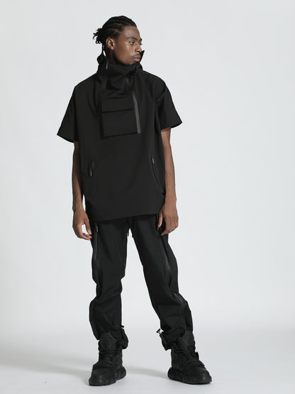 Loose/Relaxed Fit Warrior T-Shirts With Magnetic Buckles For men